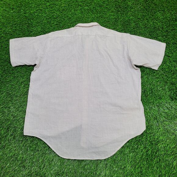 Vintage 80s Arrow Kent Hippie Shirt L/XL 17.5 26x32 Plaid USA - Picture 2 of 11